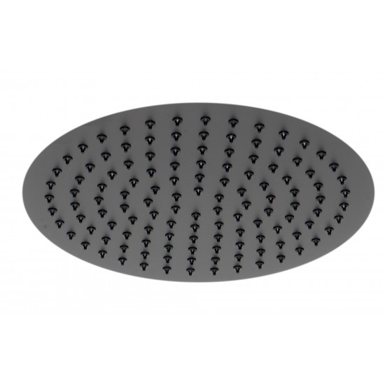 ALFI brand Matte Black Stainless Steel 12" Round Ultra-Thin Rain Shower Head