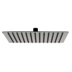 ALFI brand Matte Black Stainless Steel 12" Square Ultra-Thin Rain Shower Head