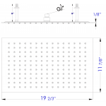 ALFI brand 20" Rectangular Polished Stainless Steel Ultra Thin Rain Shower Head