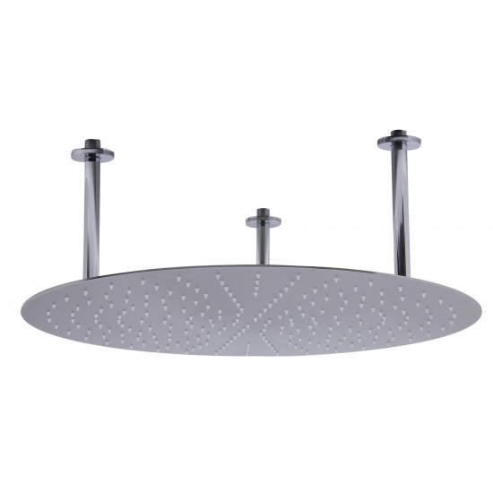 ALFI brand 24" Round Brushed Solid Stainless Steel Ultra Thin Rain Shower Head