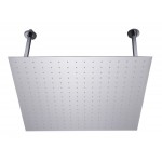 ALFI brand 24" Square Brushed Solid Stainless Steel Ultra Thin Rain Shower Head