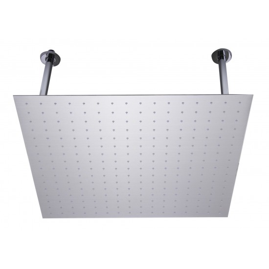 ALFI brand 24" Square Brushed Solid Stainless Steel Ultra Thin Rain Shower Head