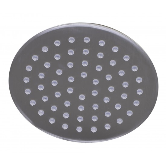 ALFI brand Solid Brushed Stainless Steel 8" Round Ultra Thin Rain Shower Head