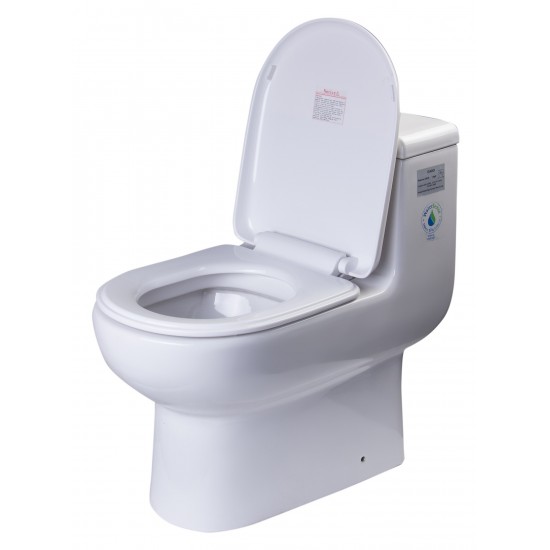 EAGO TB351 Dual Flush One Piece Eco-Friendly Low Flush Ceramic Toilet