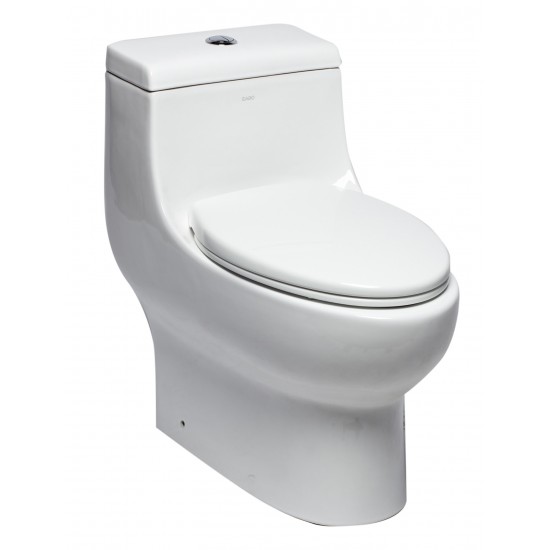 EAGO TB358 Dual Flush One Piece Elongated Ceramic Toilet