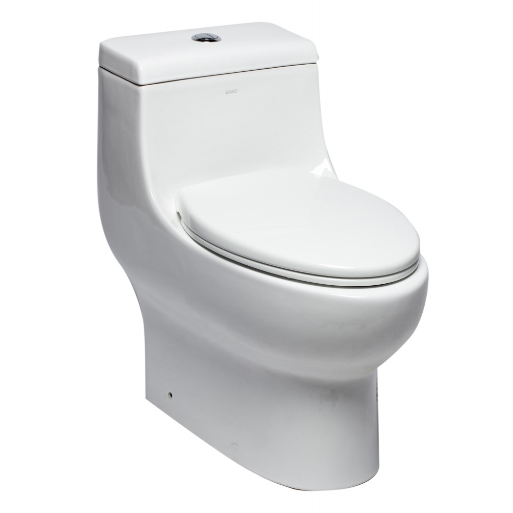 EAGO TB358 Dual Flush One Piece Elongated Ceramic Toilet