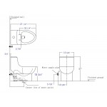 EAGO TB358 Dual Flush One Piece Elongated Ceramic Toilet