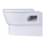 EAGO WD332 Round Modern Wall Mount Dual Flush Toilet Bowl