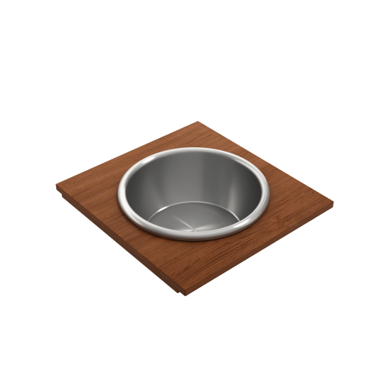 Prep Board Set for Workstation Sinks with Round Steel Mixing Bowl and Colander