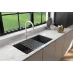 Dual-Mount 34 in. Granite Composite Kitchen Sink with Integrated Workstation