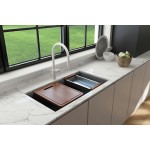 Dual-Mount 34 in. Granite Composite Kitchen Sink with Integrated Workstation