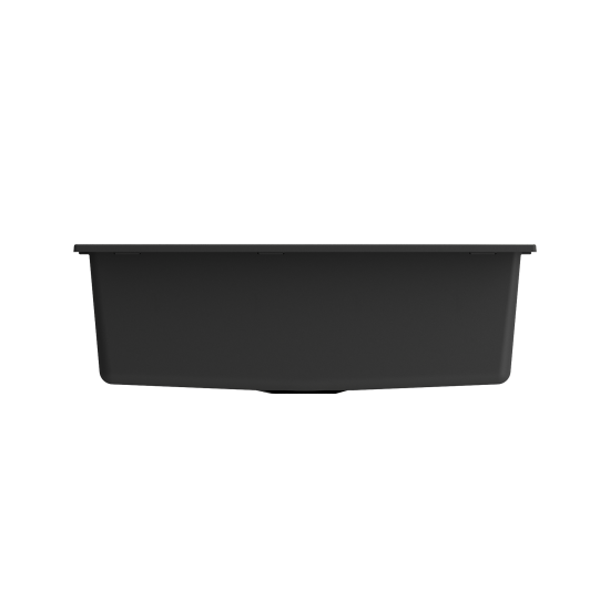 Dual-Mount 27 in. Single Bowl Granite Composite Kitchen Sink in Matte Black