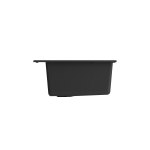 Dual-Mount 27 in. Single Bowl Granite Composite Kitchen Sink in Matte Black