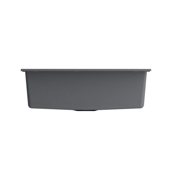 Dual-Mount 27 in. Single Bowl Granite Composite Kitchen Sink in Concrete Gray