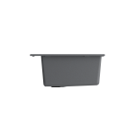 Dual-Mount 27 in. Single Bowl Granite Composite Kitchen Sink in Concrete Gray