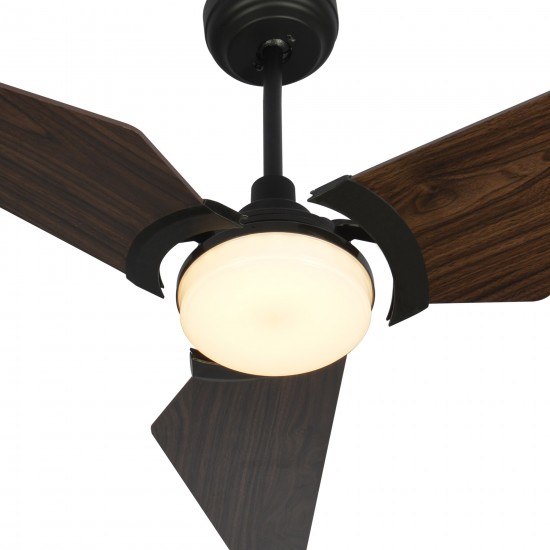 Kaj 56 Inch 3-Blade Smart Ceiling Fan - Black