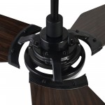 Kaj 56 Inch 3-Blade Smart Ceiling Fan - Black