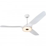 Fletcher 56 Inch 3-Blade Smart Ceiling Fan - White/White