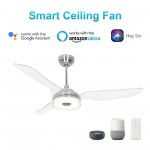 Fletcher 56-Inch Indoor/Outdoor Smart Ceiling Fan - Golden Citrine