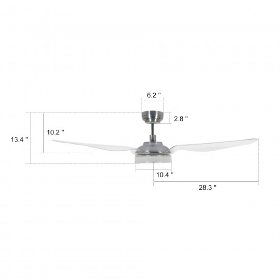 Fletcher 56-Inch Indoor/Outdoor Smart Ceiling Fan - Golden Citrine