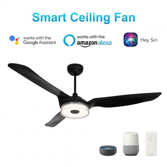 Fletcher 60-Inch Indoor/Outdoor Smart Ceiling Fan - London Blue Topaz