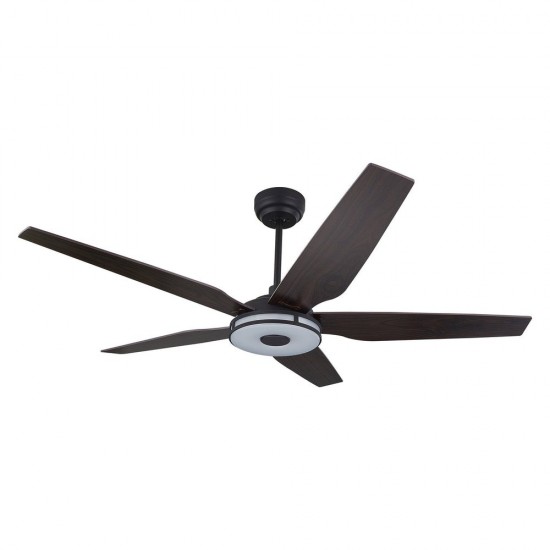 Elira 56-Inch Indoor/Outdoor Smart Ceiling Fan - Opal Chrome