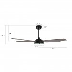 Elira 52-Inch Indoor/Outdoor Smart Ceiling Fan - Pink Tourmaline