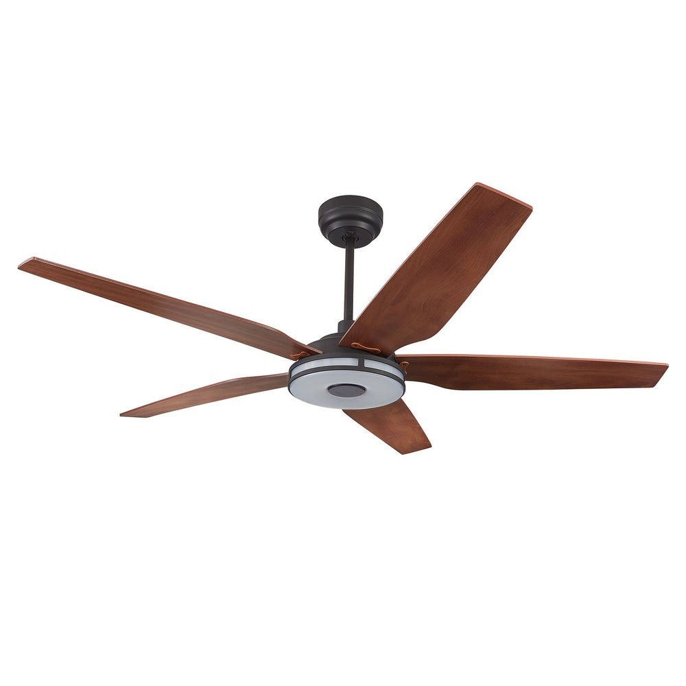 Elira 52-Inch Indoor/Outdoor Smart Ceiling Fan - Smoke Gray