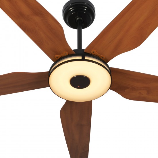 Elira 52-Inch Indoor/Outdoor Smart Ceiling Fan - Smoke Gray