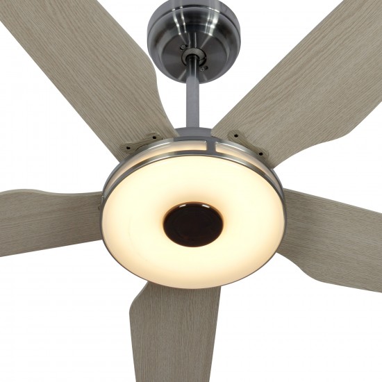 Elira 52-Inch Indoor/Outdoor Smart Ceiling Fan - Light Amber