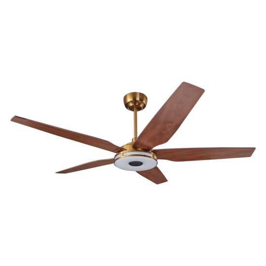 Elira 52-Inch Indoor/Outdoor Smart Ceiling Fan - Frosted Gray