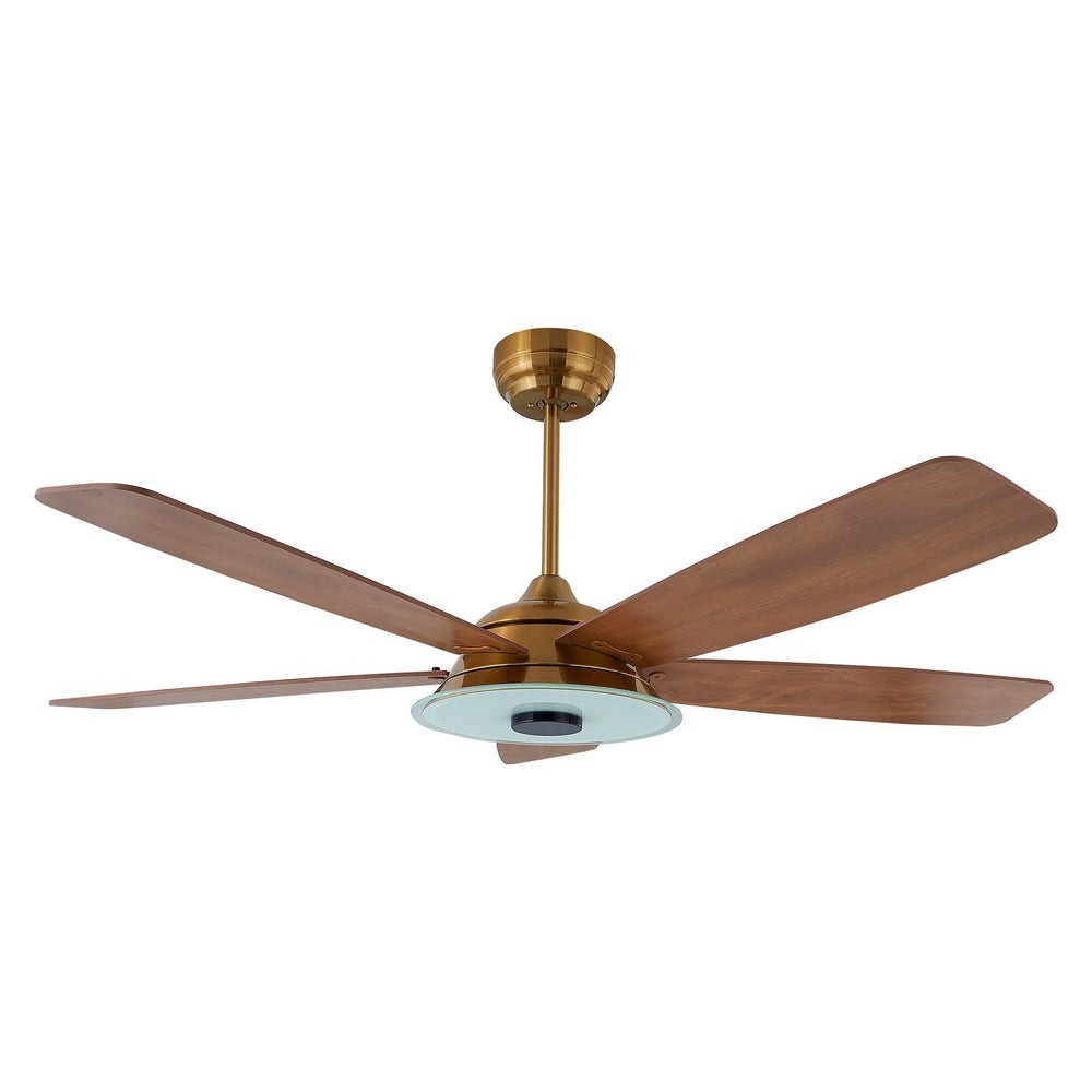 Journey 56-Inch Smart Ceiling Fan - Smoke Gray /Wood Grain Pattern