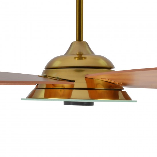 Journey 56-Inch Smart Ceiling Fan - Smoke Gray /Wood Grain Pattern