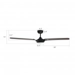 Hoffen 56-Inch Indoor/Outdoor Smart Ceiling Fan