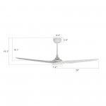 Kaj 56-Inch Indoor/Outdoor Smart Ceiling Fan