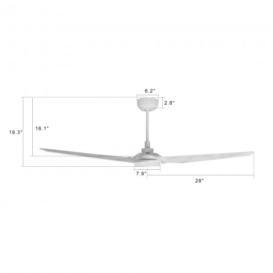 Kaj 56-Inch Indoor/Outdoor Smart Ceiling Fan