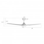 Kaj 52-Inch Indoor/Outdoor Smart Ceiling Fan