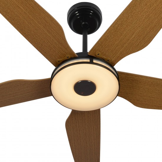 Elira 56-Inch Indoor/Outdoor Smart Ceiling Fan - Forest Green