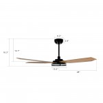 Elira 56-Inch Indoor/Outdoor Smart Ceiling Fan - Forest Green