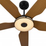 Elira 52-Inch Indoor/Outdoor Smart Ceiling Fan - Gray Ombre