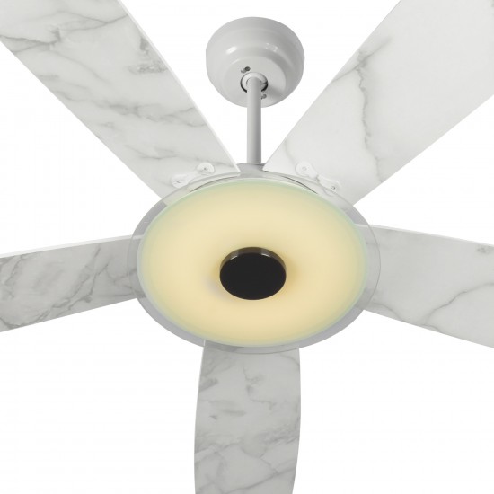 Journey 56-Inch Indoor/Outdoor Smart Ceiling Fan - Smoke Gray