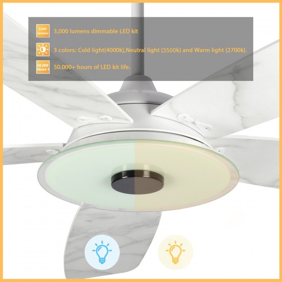 Journey 56-Inch Indoor/Outdoor Smart Ceiling Fan - Smoke Gray