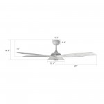 Journey 56-Inch Indoor/Outdoor Smart Ceiling Fan - Smoke Gray