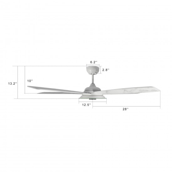 Journey 56-Inch Indoor/Outdoor Smart Ceiling Fan - Smoke Gray