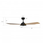 Journey 56-Inch Indoor/Outdoor Smart Ceiling Fan - Amber