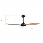 Journey 56-Inch Indoor/Outdoor Smart Ceiling Fan - Amber