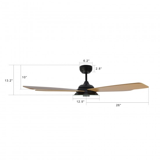 Journey 52-Inch Indoor/Outdoor Smart Ceiling Fan - Brushed Gold