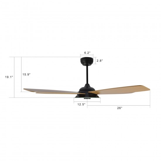 Journey 52-Inch Indoor/Outdoor Smart Ceiling Fan - Brushed Gold