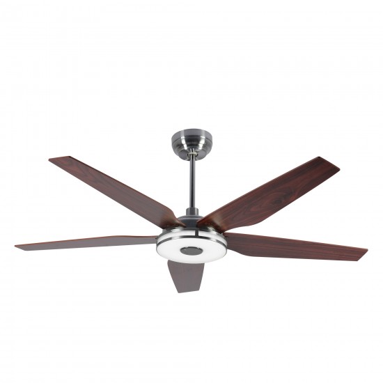 Elira 56-Inch Indoor/Outdoor Smart Ceiling Fan - Matte Black