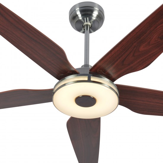 Elira 56-Inch Indoor/Outdoor Smart Ceiling Fan - Matte Black